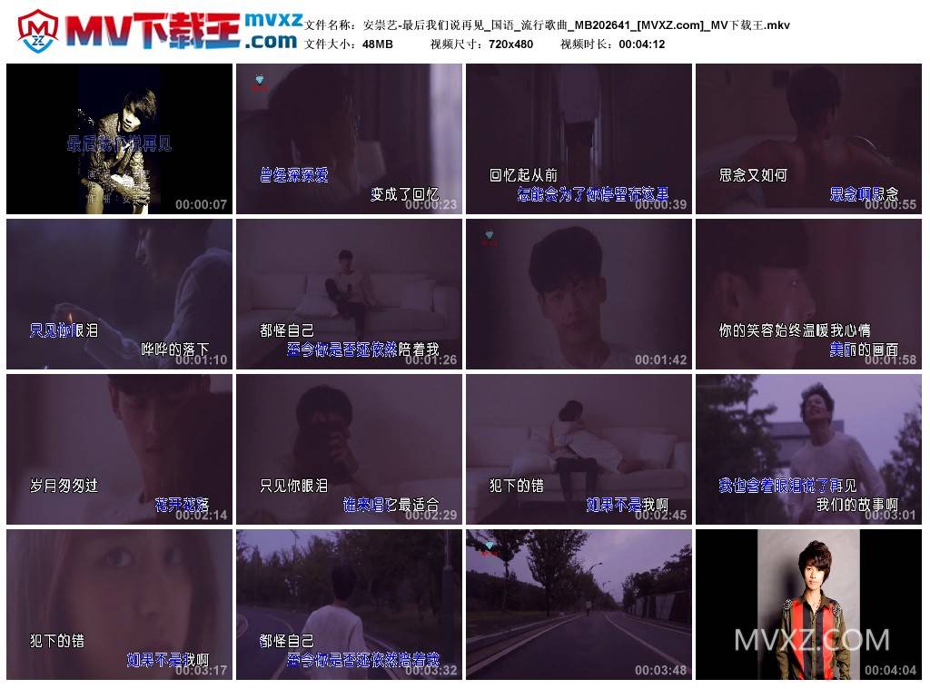 安崇艺-最后我们说再见_国语_流行歌曲_MB202641